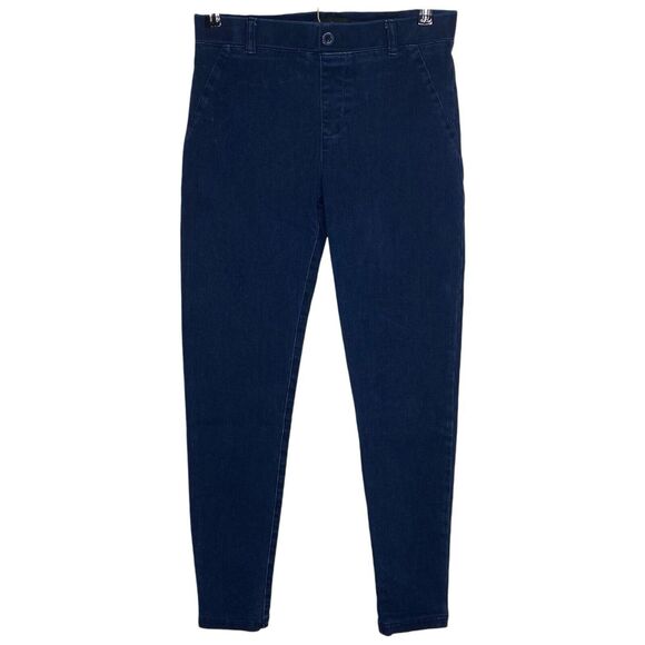 Betabrand Denim - Betabrand Jeans Womens S Blue Dark Wash Pull On Ankle Slim Tapered Leg Stretch